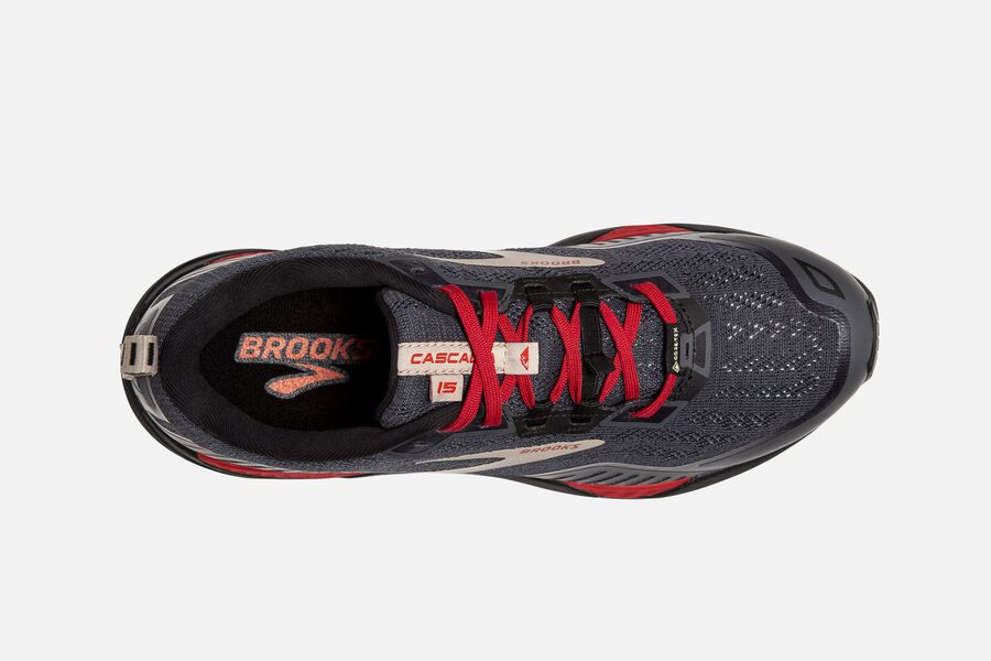 Brooks Cascadia 15 Gtx Trail Löparskor Herr - Svarta/Röda - 4058-GRPOJ